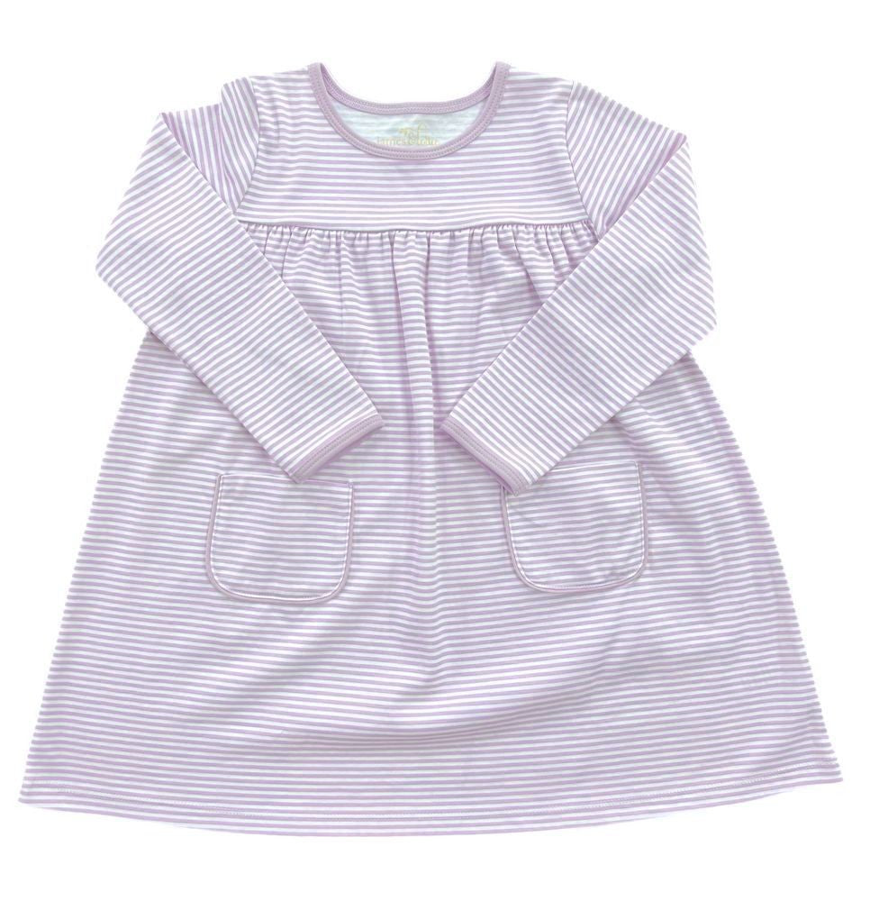 Lennon Knit Dress - Lavender Stripe