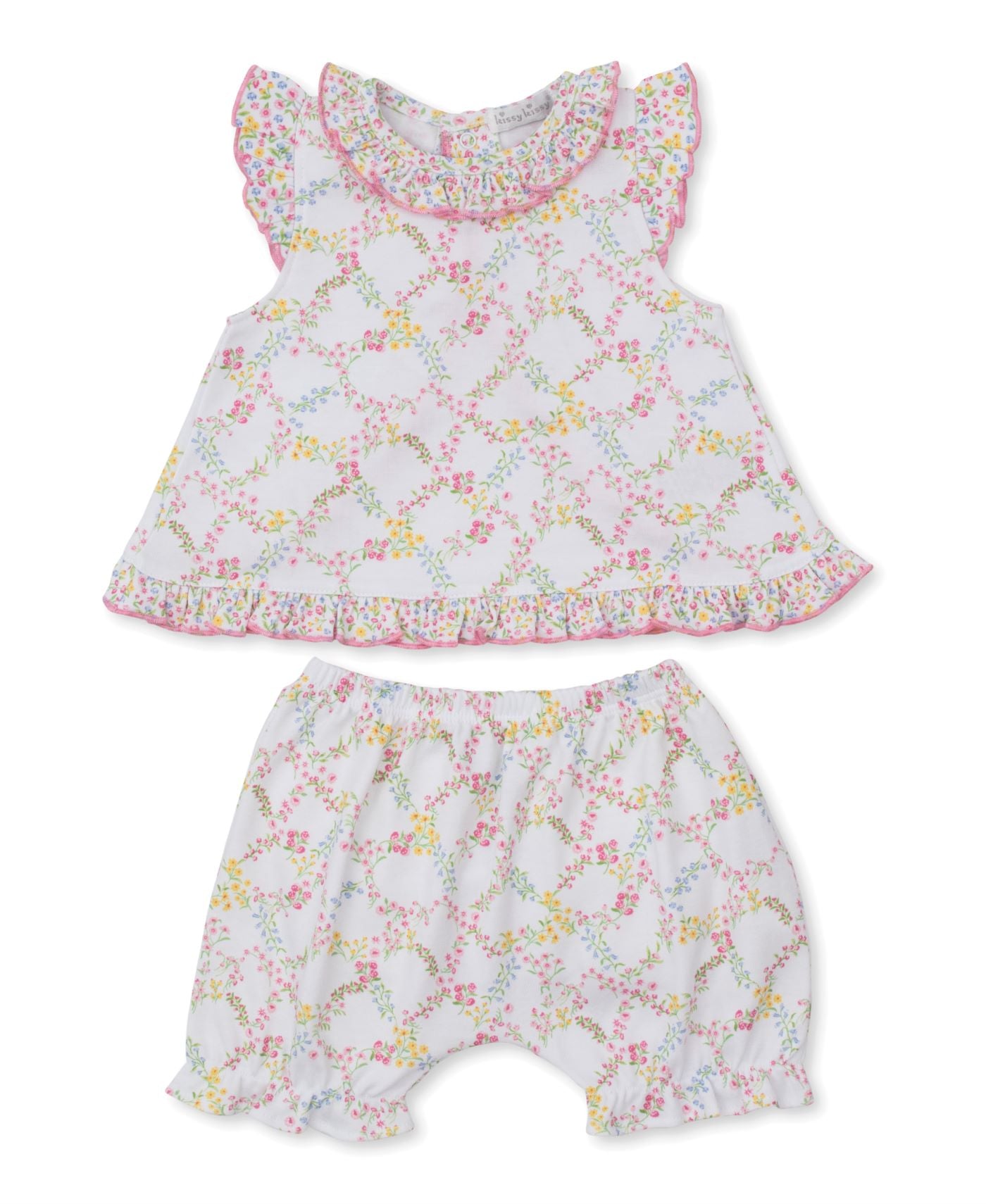 Kissy Garden Trellis Sunsuit Set