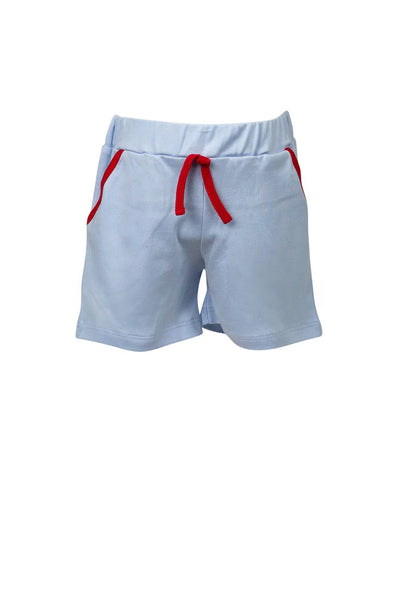 School Days Pocket Tee & Blue Knit Shorts