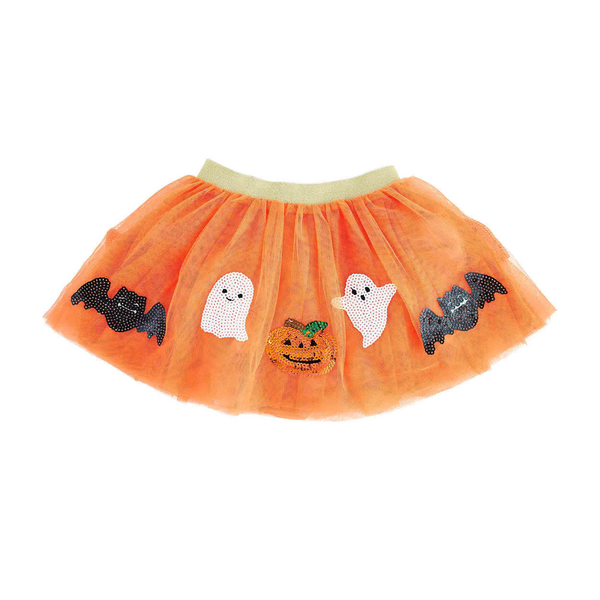 Mudpie Orange Halloween Sequin Tutu