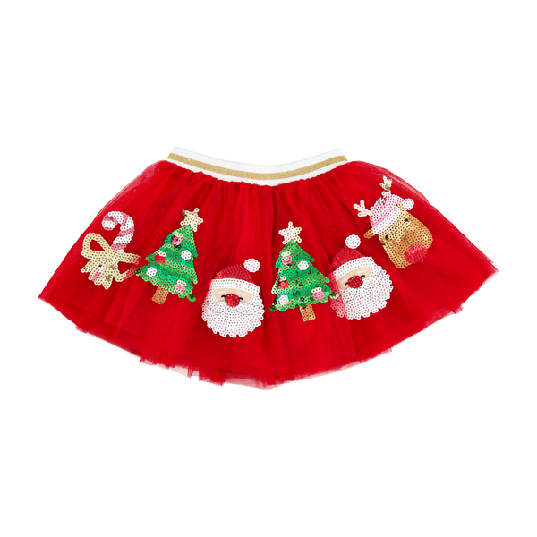 Mudpie Red Christmas Sequin Tutu