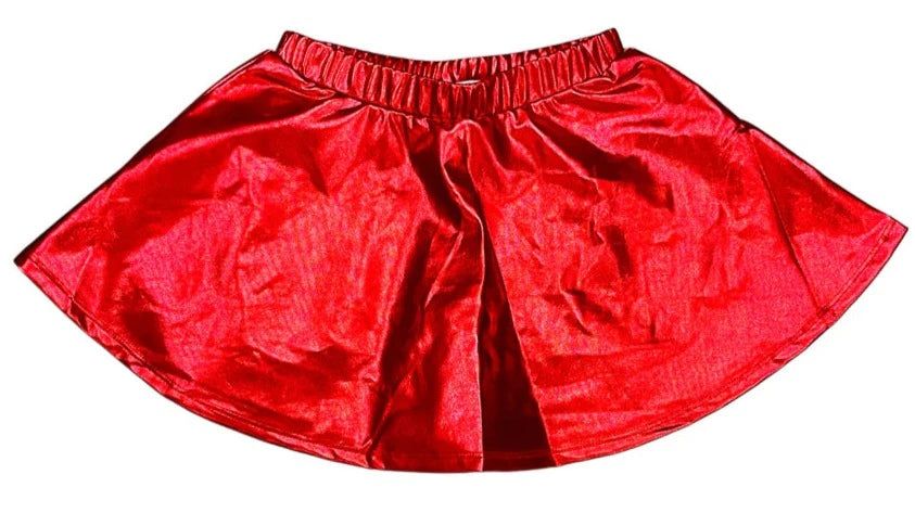 Lulu Bebe Zoe Red Metallic Skirt